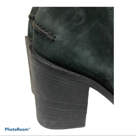 Ugg Black suede Pixley block heel boots ankle - Picture 4 of 8